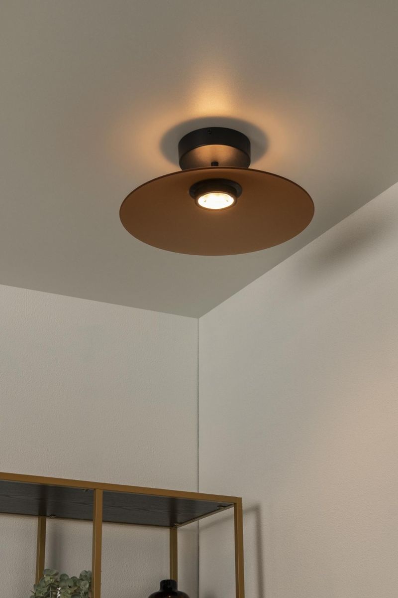 Lucide MENGA - Zapustené stropné svietidlo - Ø 40 cm - LED Rozm. - 1x12W 2700K - Jantárová